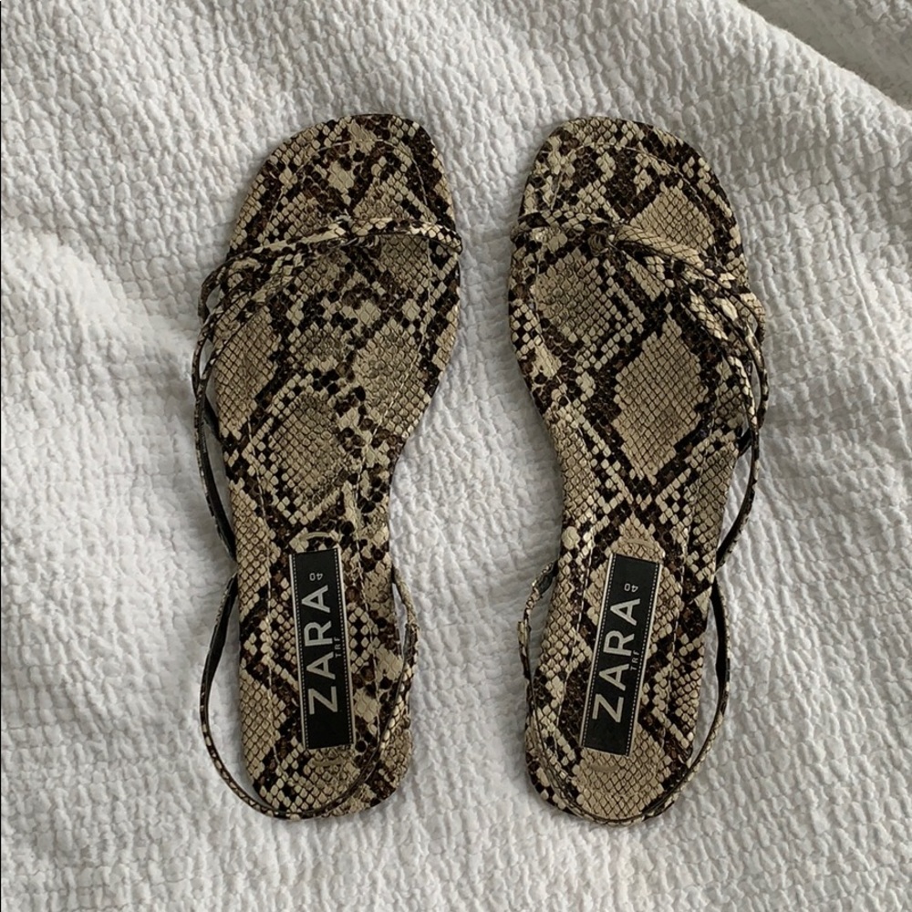 Zara faux snakeskin Sandals